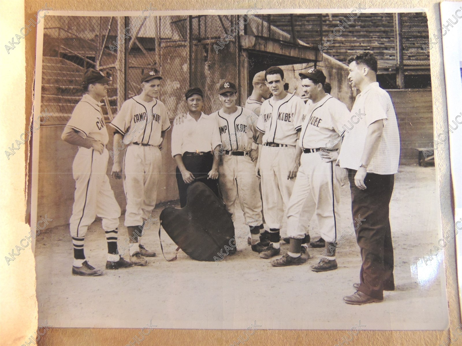 1950s CAMP KOBE JAPAN US Army Special Services PHOTO ALBUM PAGES Baseball Golf +