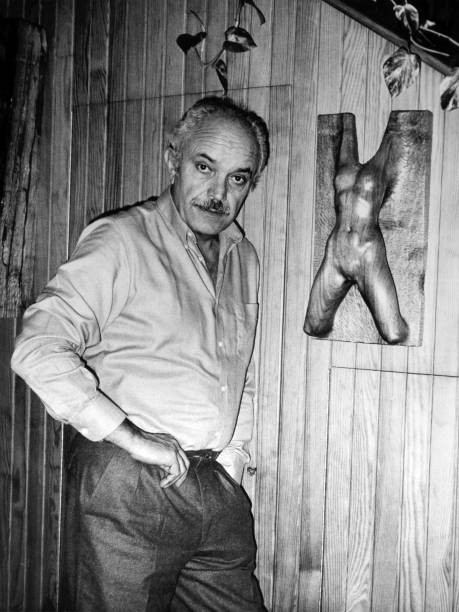 The cartoonist and illustrator Alain Aslan 1974 Historic Old Photo 1