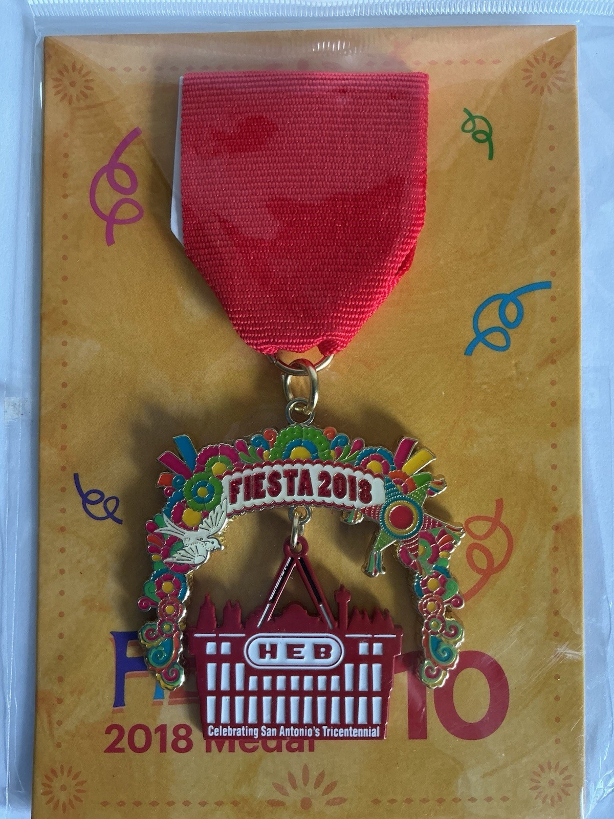 HEB Fiesta Medal 2018 San Antonio Texas Tricentennial Collectible H-E-B NEW