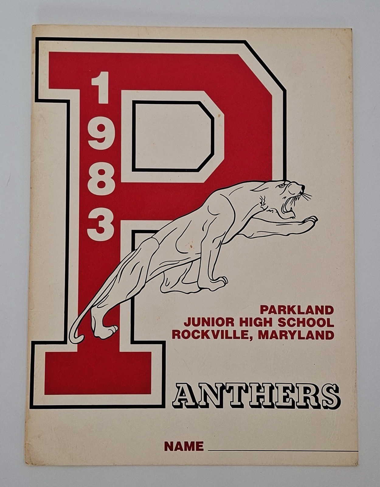 1983 Parkland Junior High School Yearbook Rockville Maryland Panthers