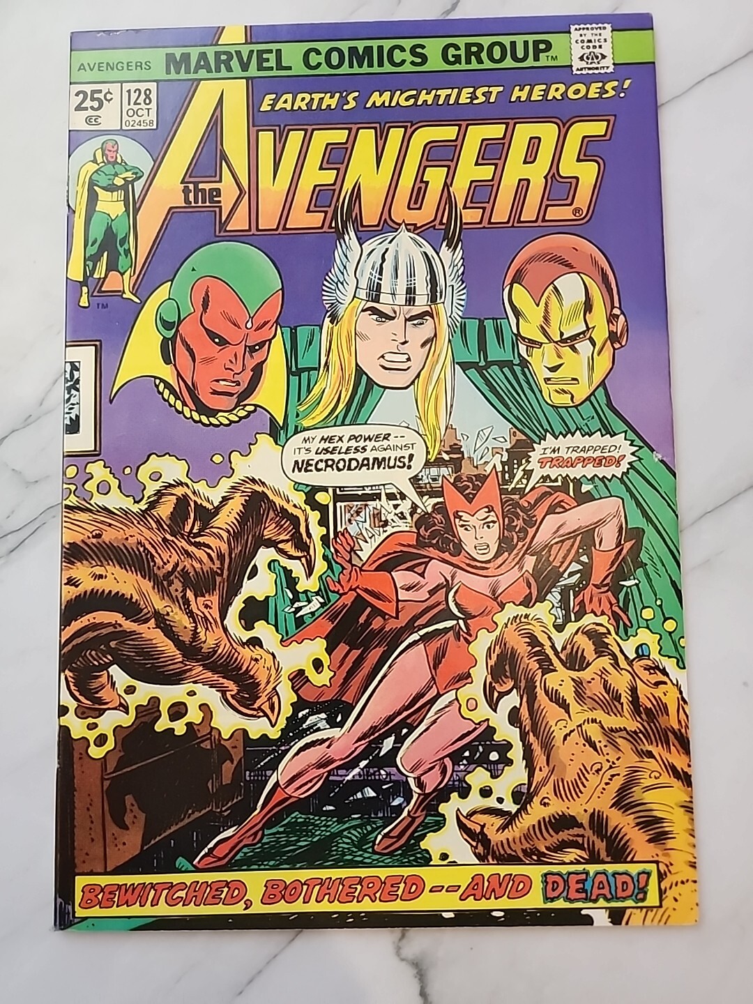 Avengers #128 Marvel Comics 1974 Agatha Harkness Trains Scarlett Witch