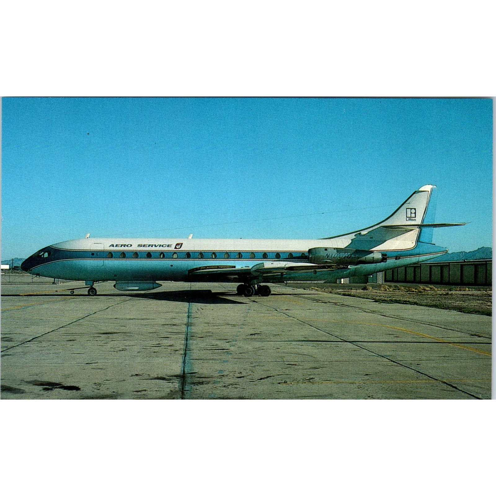 Litton Industries SE-210 Caravelle 6R N1001U Vintage Postcard P4-5