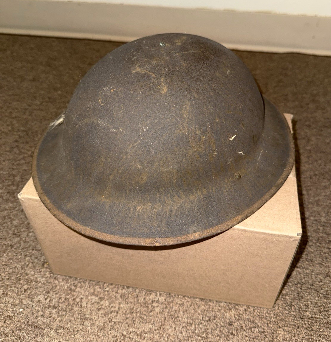 Original WWI US M1917 Doughboy Helmet ZC 218 Heat Stamp w/ Liner WW1
