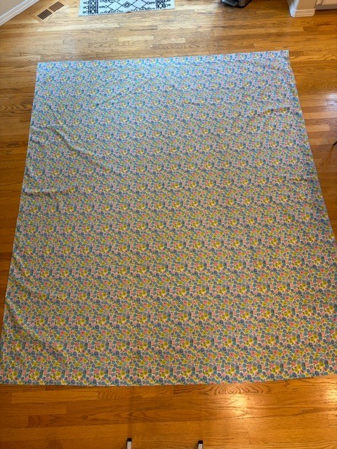 Vintage 60s 70s Dan River Dantrel Full Flat Sheet Floral 81x104 Flower Power