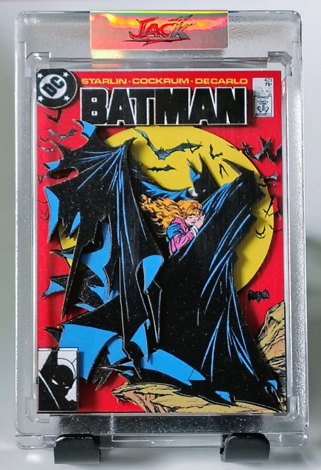 Batman #423 McFarlane Cut & Stacked 3-D Trading Card In Custom Acrylic Case 