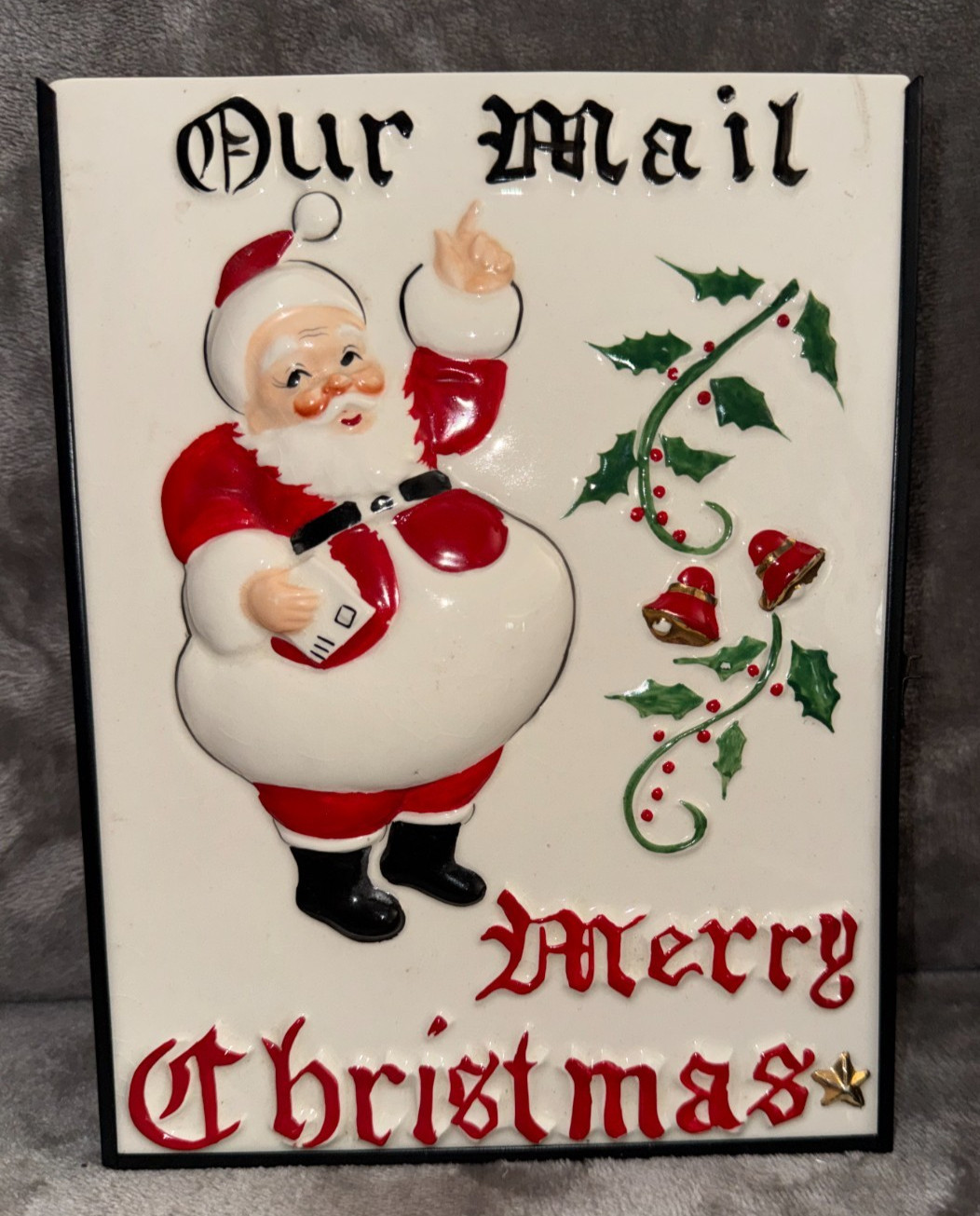 Vintage Yona Santa Christmas Mailbox