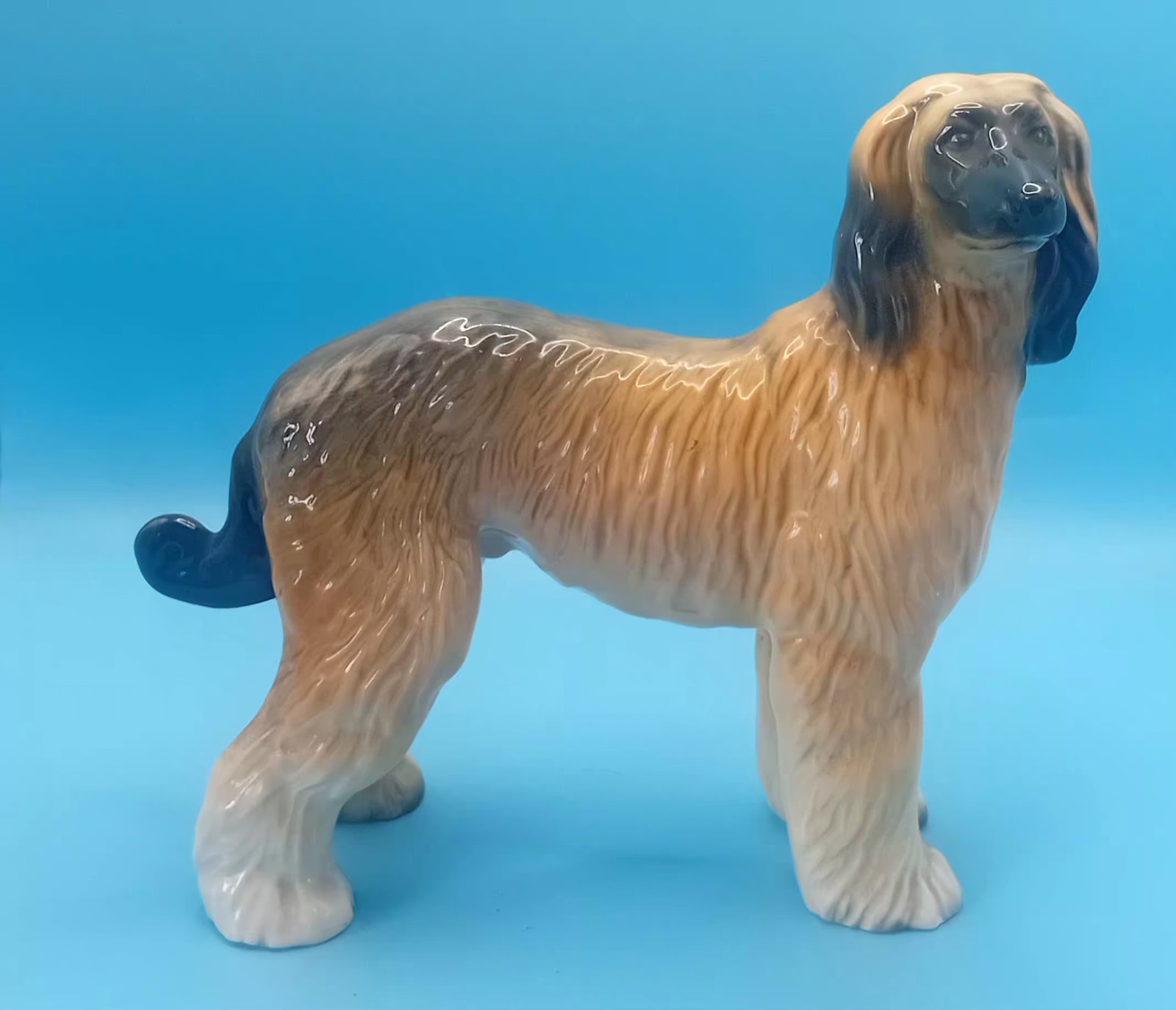 Vintage Handsome Coopercraft Afghan Hound Dog Figurine Figure Ornament Puppy