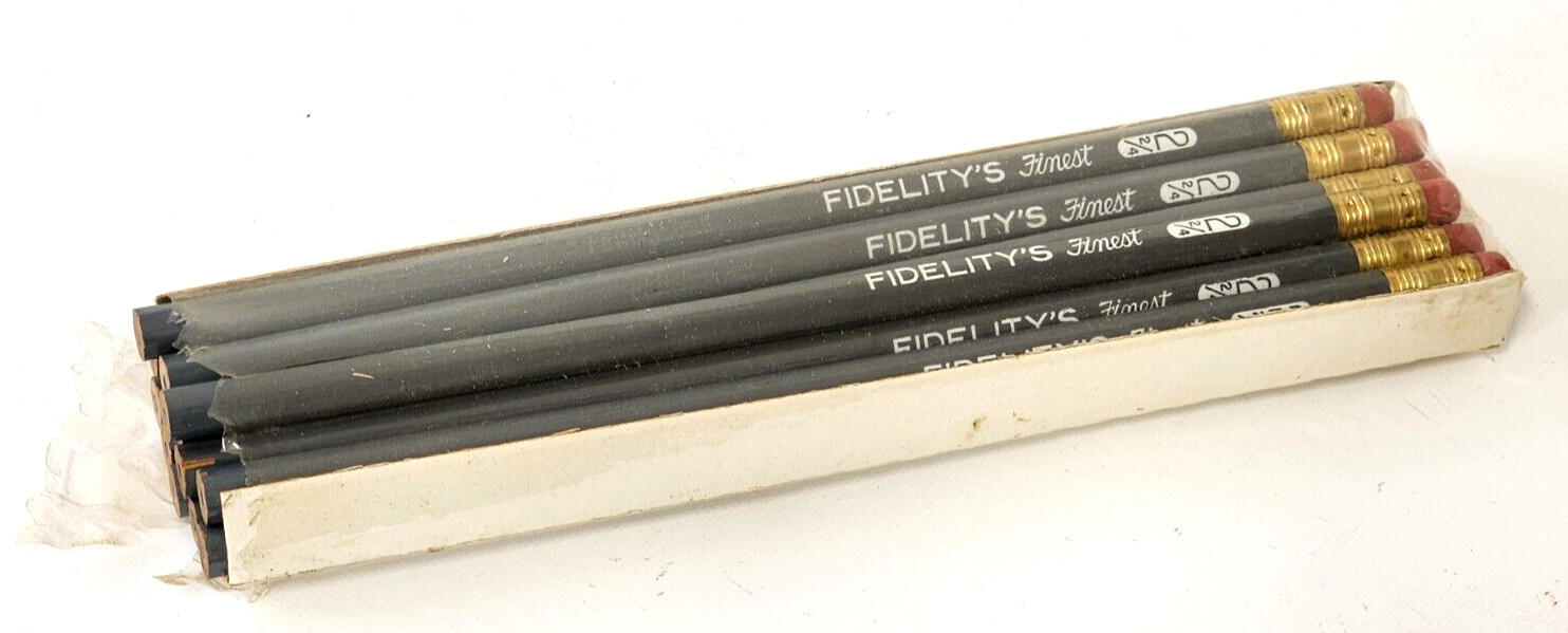 Vintage Fidelity\'s Finest Pencils 12 ct Pack 2 2/4 - Never Used - NEW Old Stock