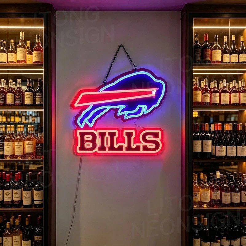 Buffalo Bills LED Neon Sign Dimmable USB Powered Wall Decor Light Bar Gift