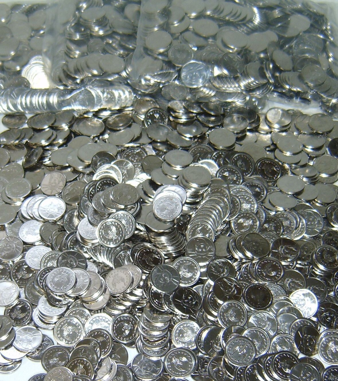 400 STAINLESS LIBERTY/EAGLE TOKENS FOR PACHISLO SKILL SLOT MACHINES - BRAND NEW