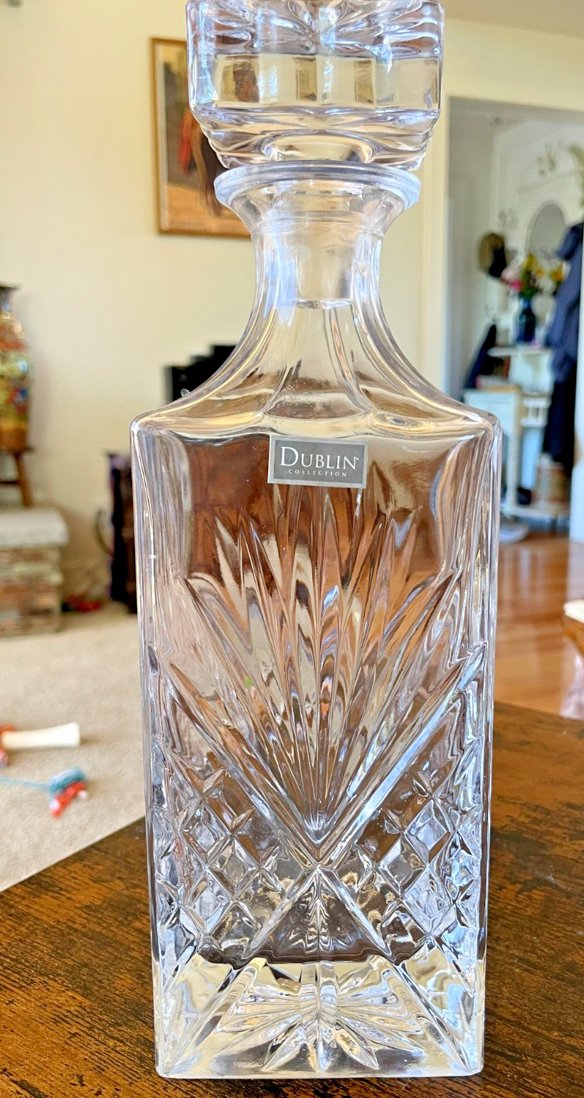 VTG Godinger Dublin Crystal Liquor Decanter W/ Tag & Stopper 10.5” Heavy Classic VTG Godinger Dublin Crystal Liquor Decanter W/ Tag & Stopper 10.5” Heavy Classic