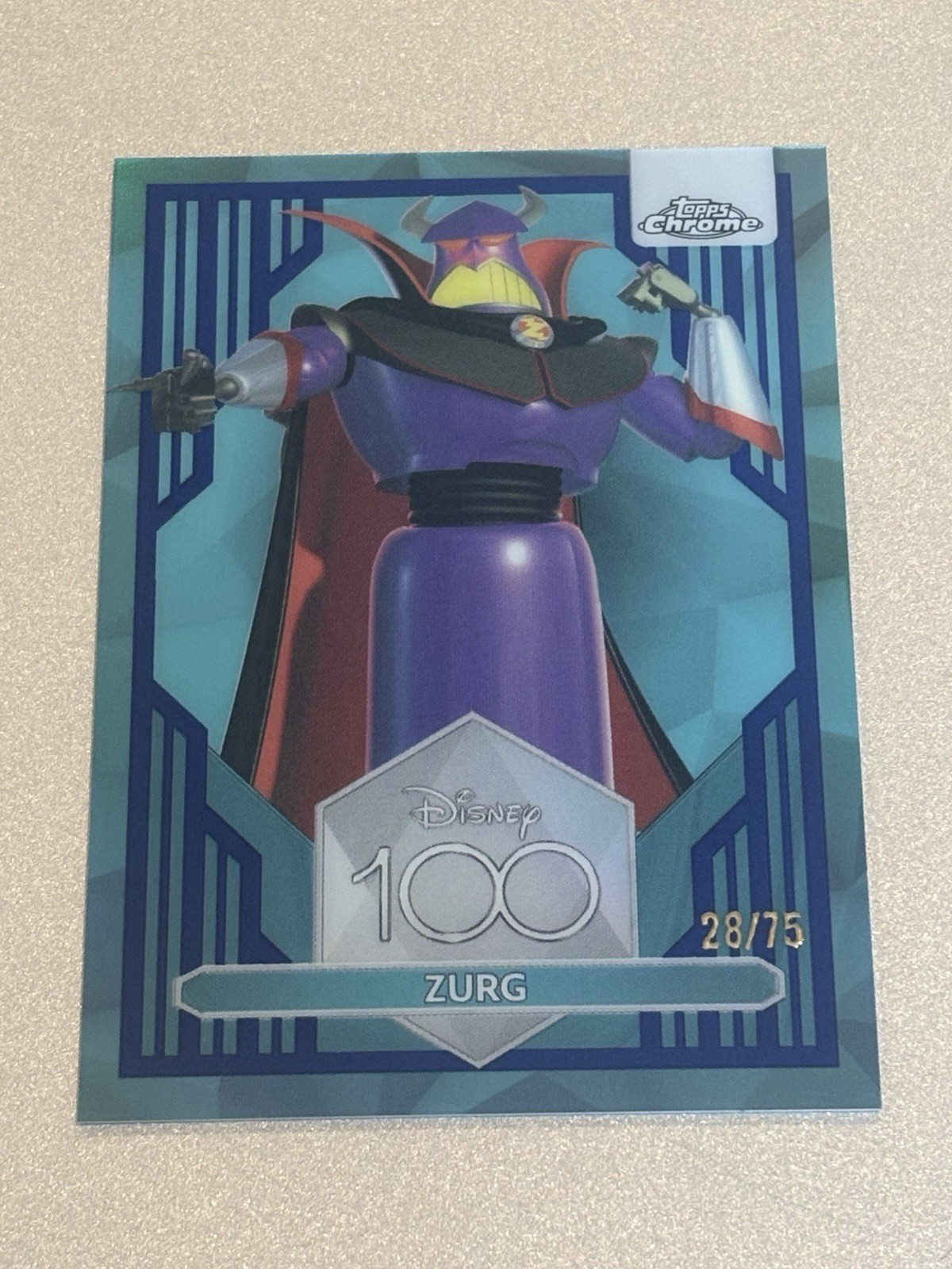 2023 Topps Chrome Disney 100 Dark and Light Blue Refractor #/75