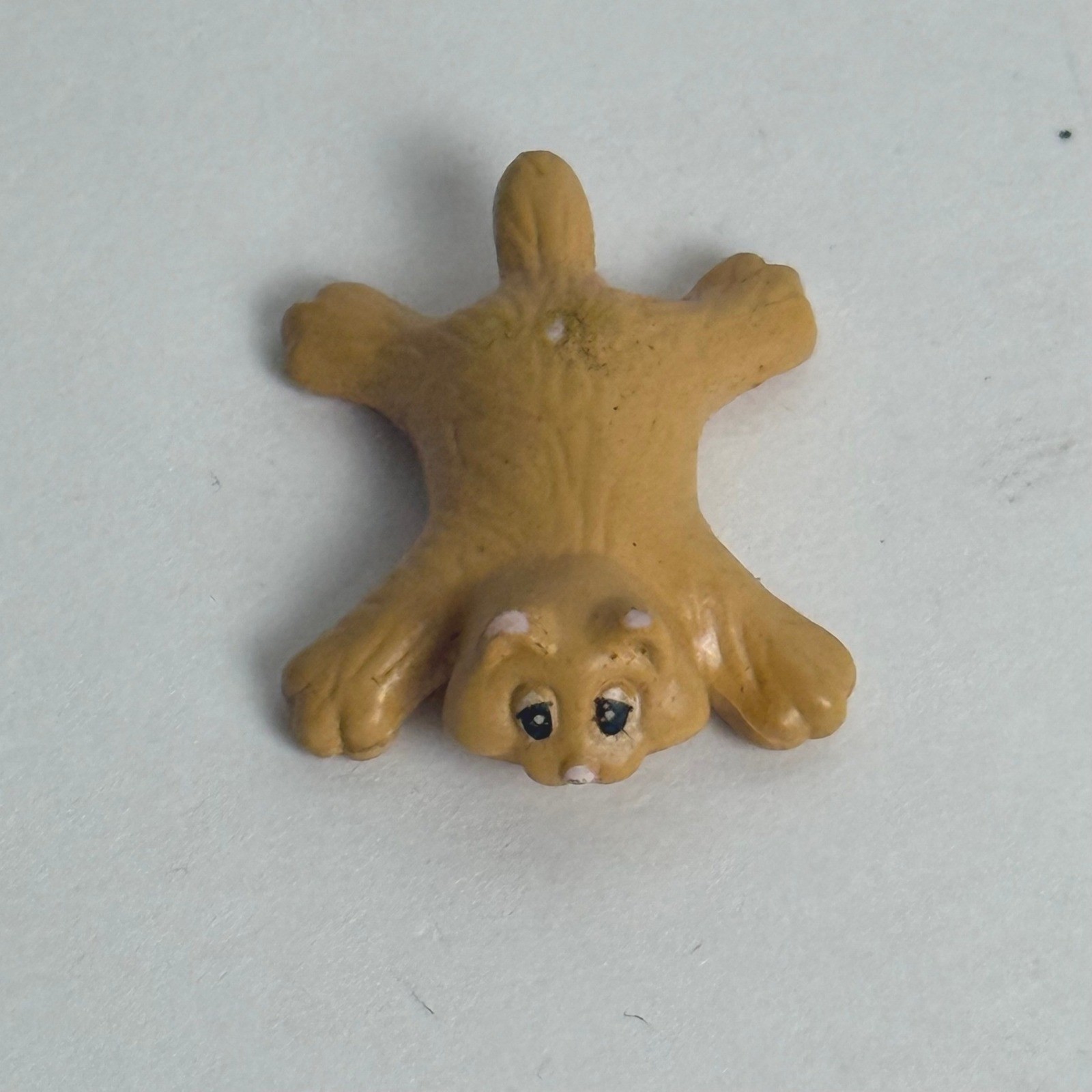 Vintage 1990\'s Galoob Pound Puppies Kitten Mini Figure Orange Laying