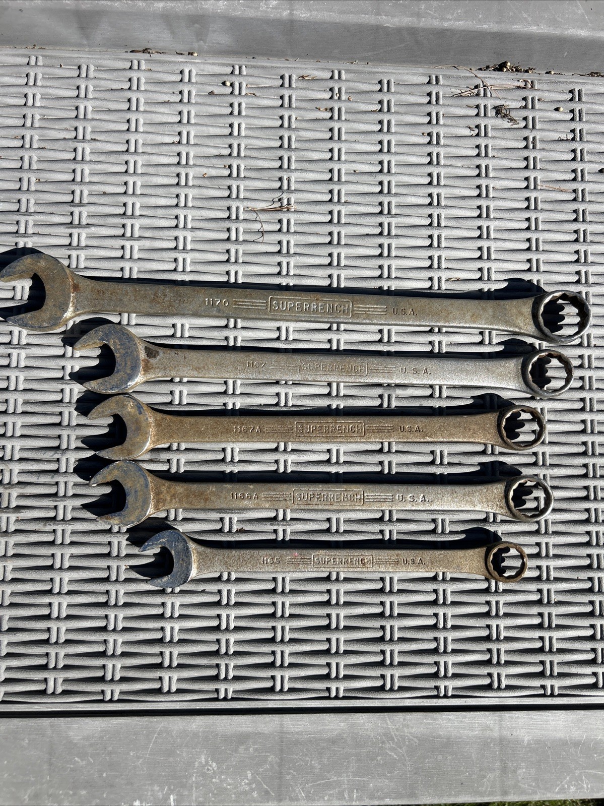 Vintage WILLIAMS Superrench 12-point Combination Wrench 1”-7/8 13/16 25/32 11/16