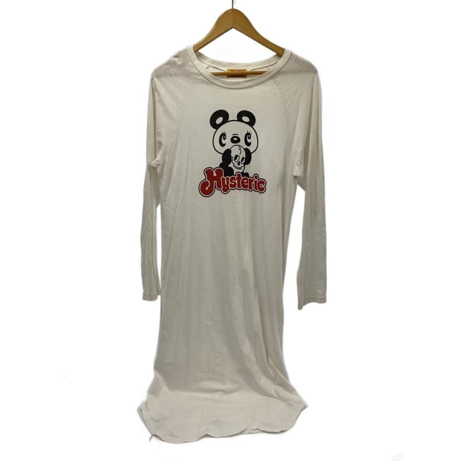 Hysteric Glamour Skull Panda Cotton Long Sleeve Dress White Free (Ages 14+)