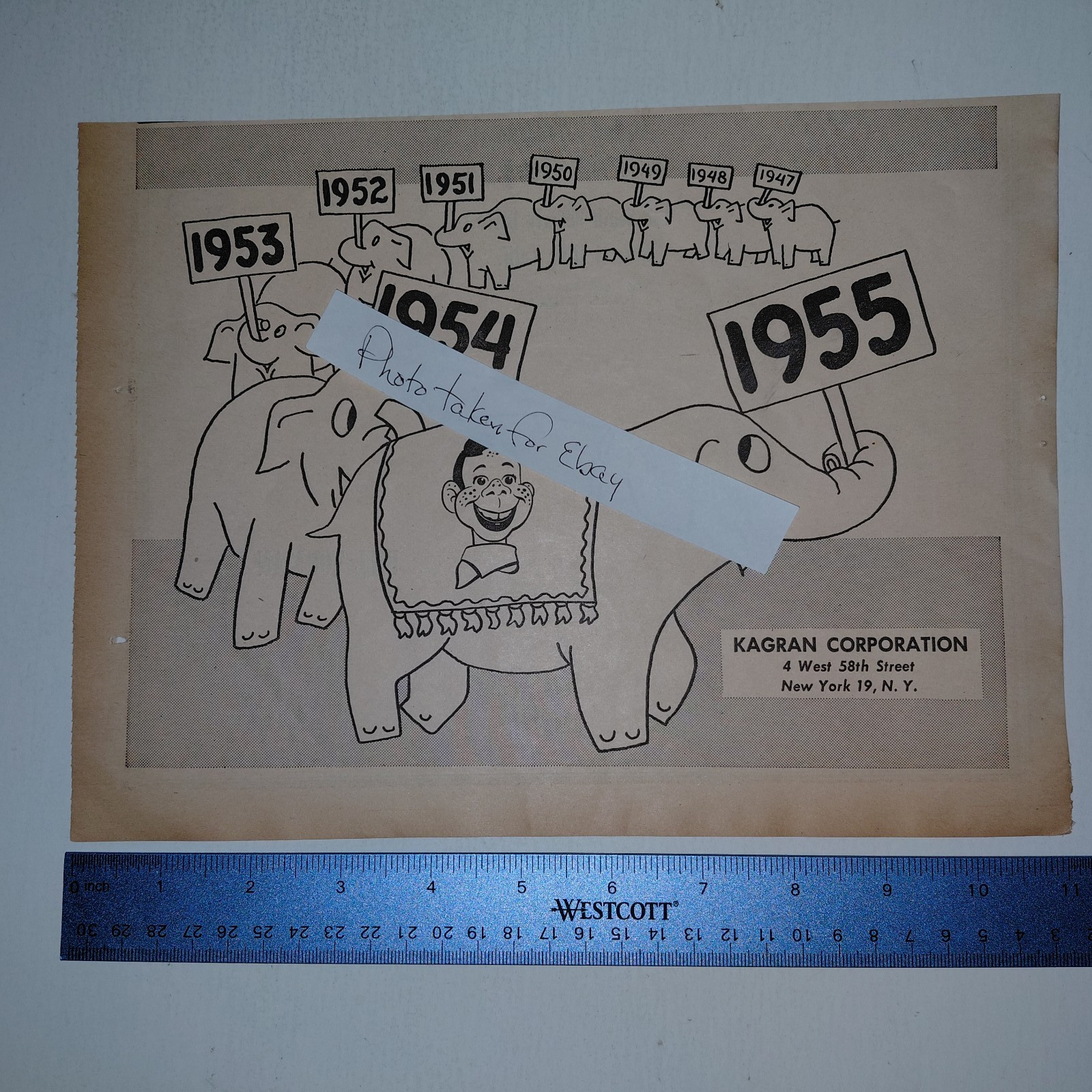 Original 1955 Howdy Doody Showbiz Industry Clipping ad