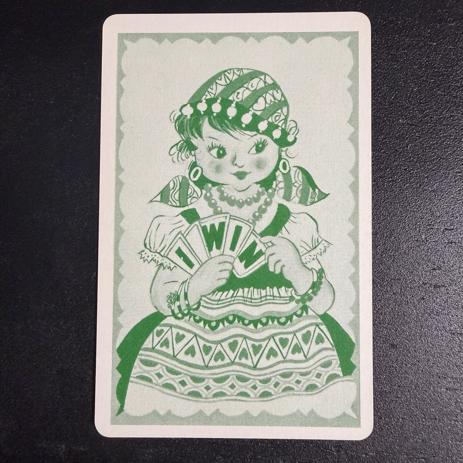 1951 Fun With Numbers / Green Gypsy “I Win” Single Swap Game Card