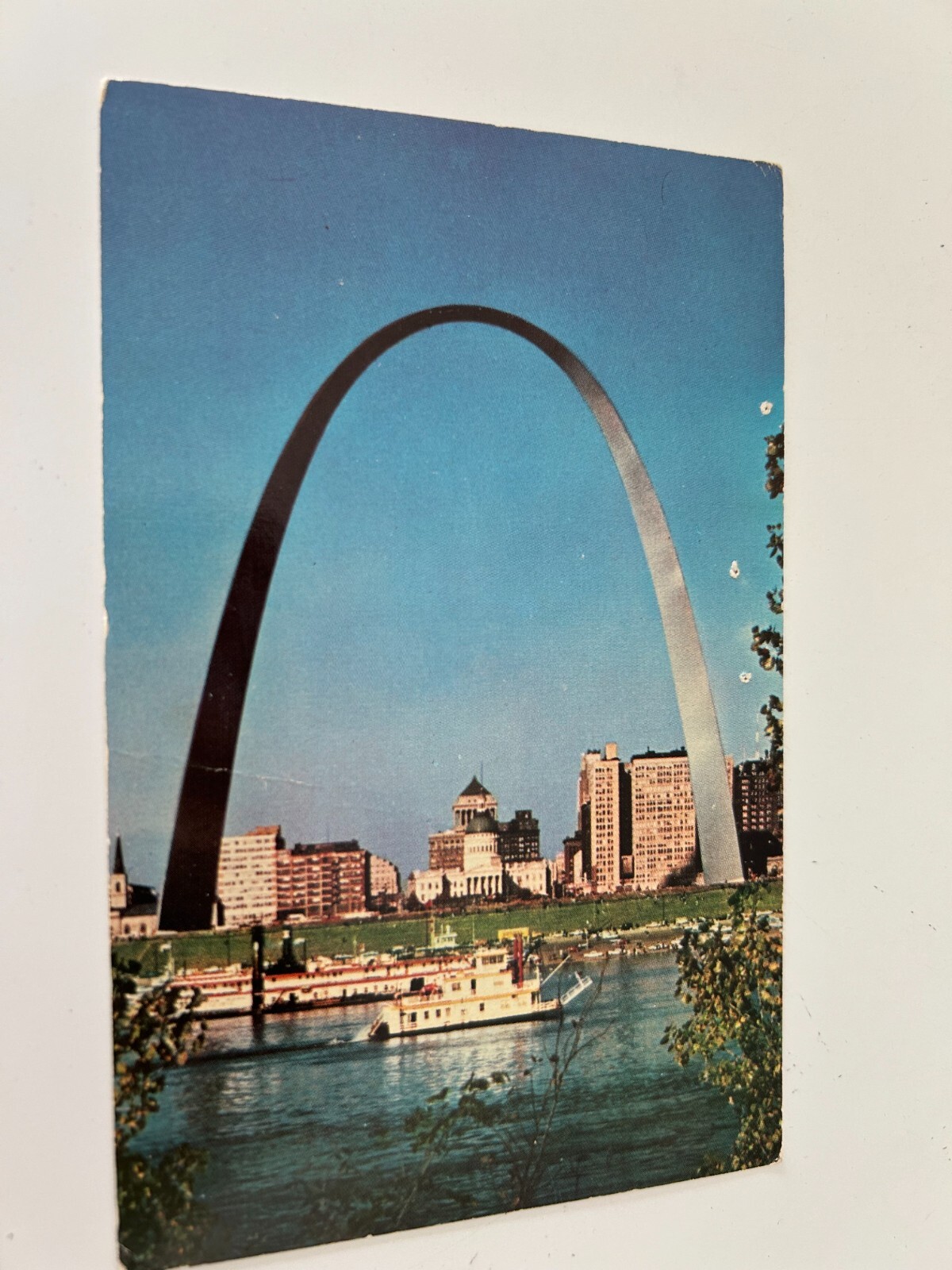 Gateway Arch & St Louis Waterfront View from East St Louis Illinois Postcard