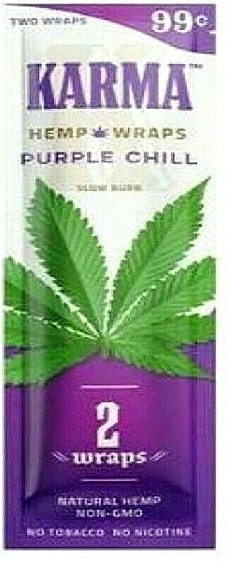 Zig-Zag WRAPS Karma Purple Chill Slow Burn 2 PER PACK *Discounts* USA SHIPPED*