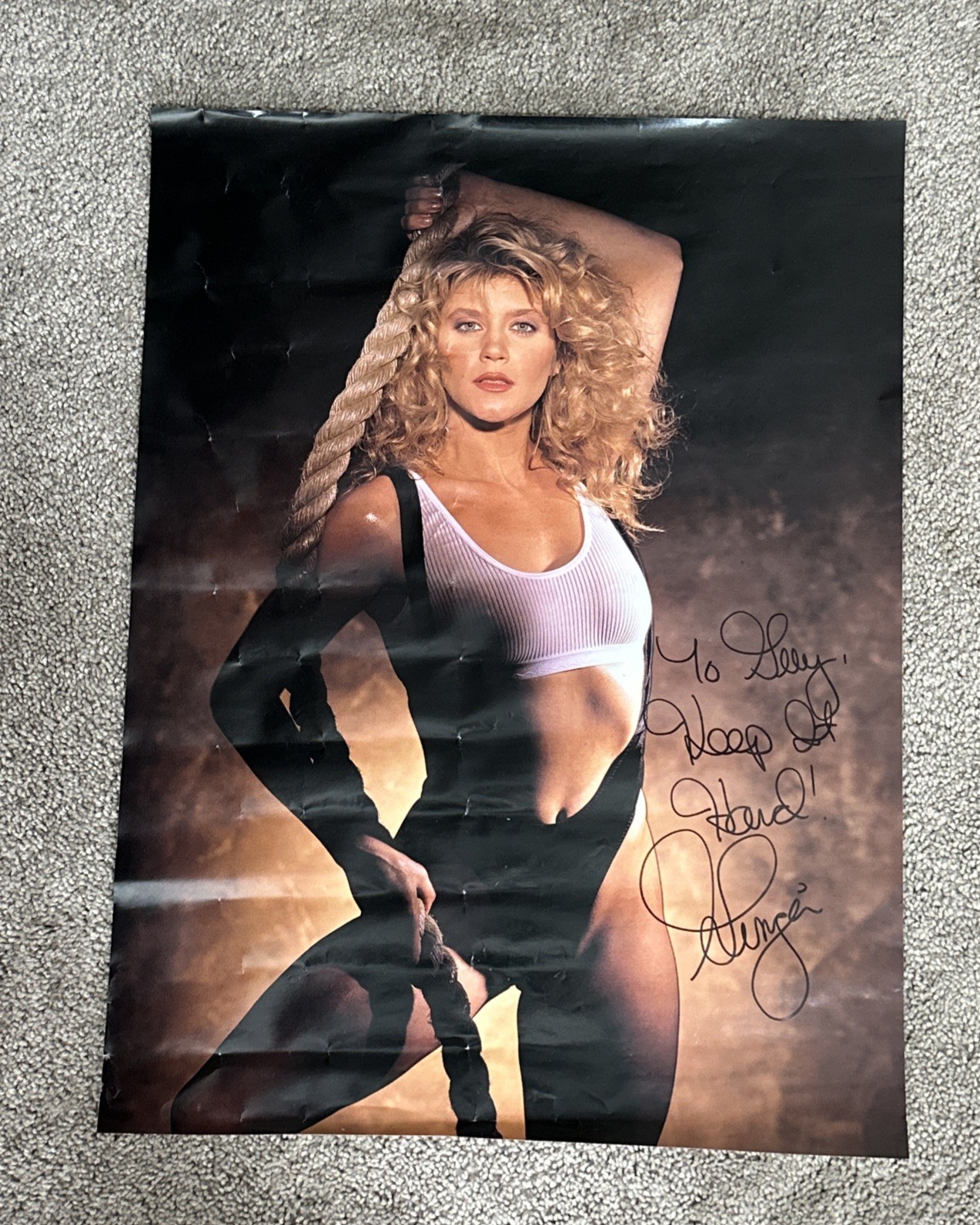 SIGNED Hot Sexy Ginger Lynn Signed 18