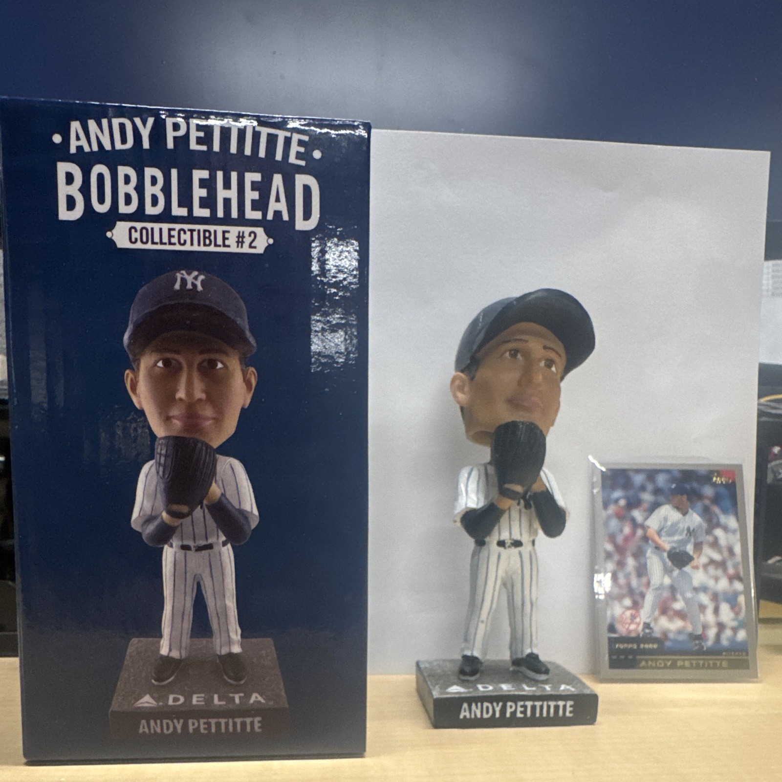 Andy Pettitte NY Yankees Delta Bobblehead #2 w/ Free Baseball Card. BH1a/b/c