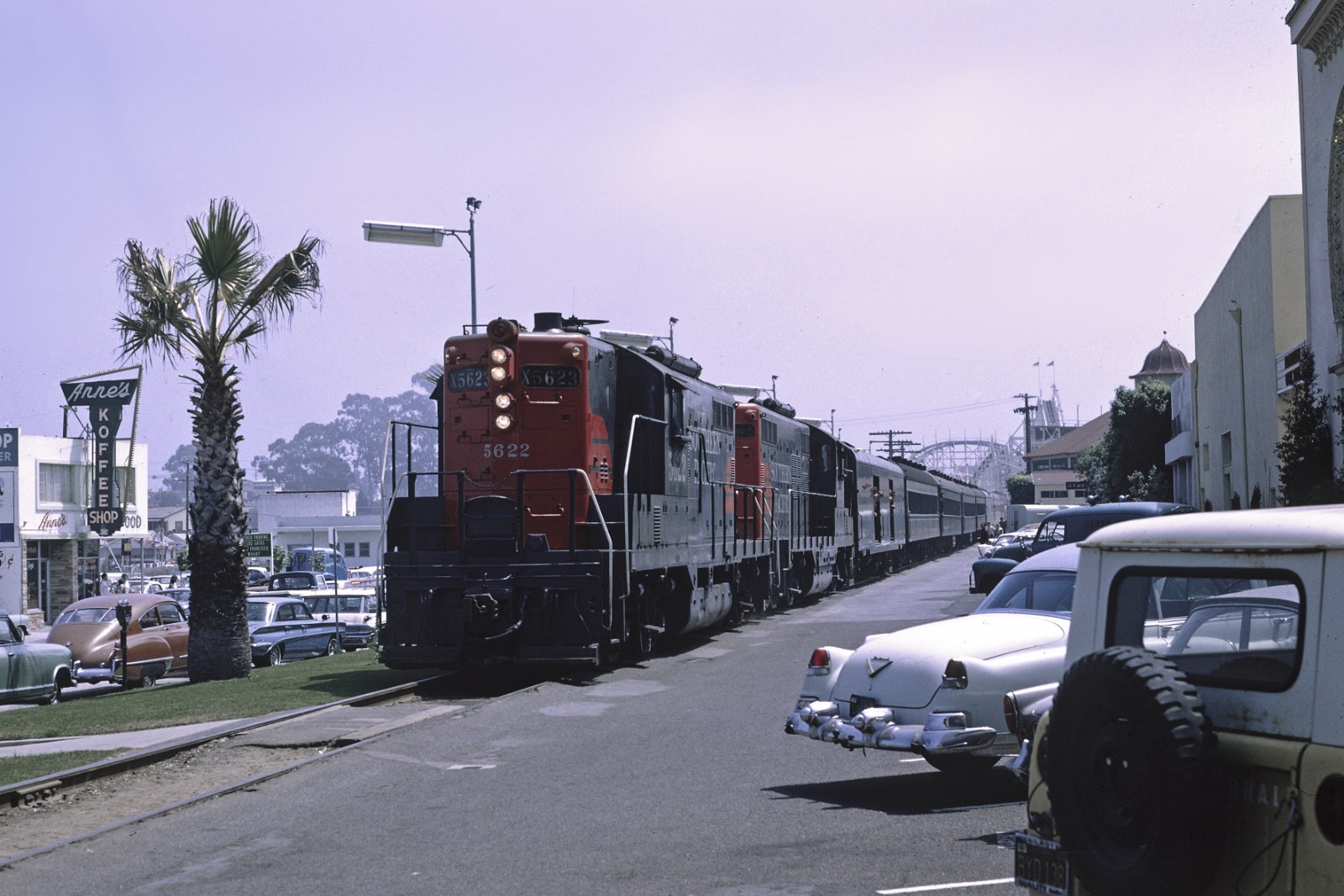 Southern Pacific SP 5622 EMD GP9 w Big Trees Special Santa Cruz CA 1965 8.5 x 11 Southern Pacific SP 5622 EMD GP9 w Big Trees Special Santa Cruz CA 1965 8.5 x 11