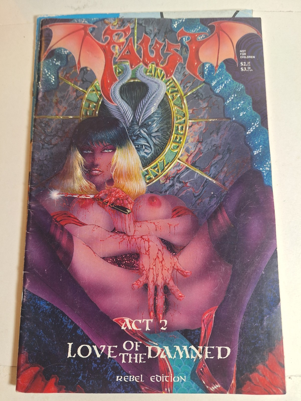 FAUST ACT 2 - Rebel Edition - LOVE OF THE DAMNED - 1992 - Adult Comic