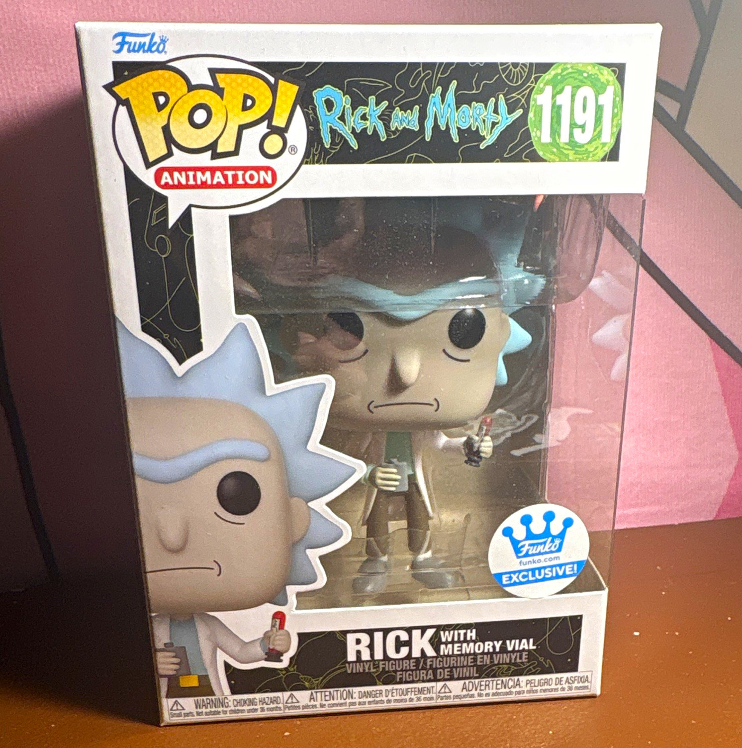 Funko Pop Animation Rick and Morty Rick Sanchez w/ Memory Vial Exclusive #1191