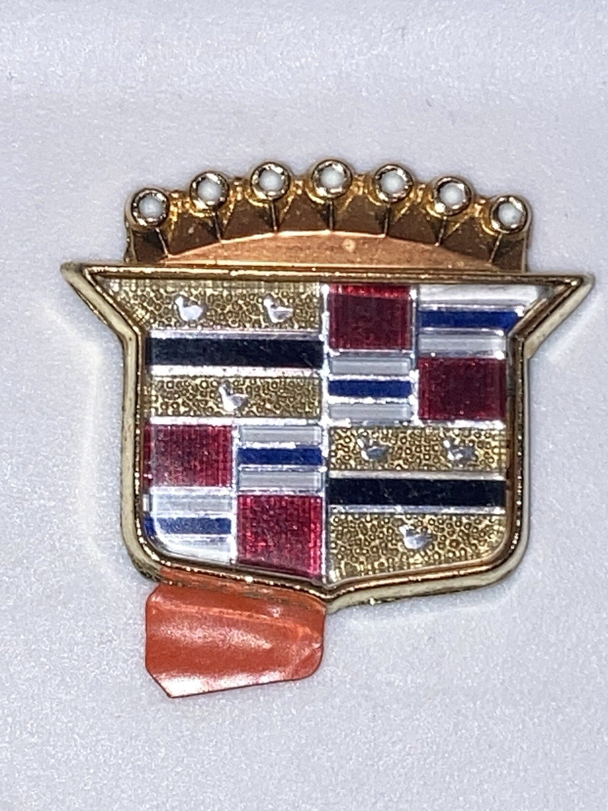 Vintage Enamel Cadillac Car Automobile Hood Trunk Badge Crest Emblem Ornament