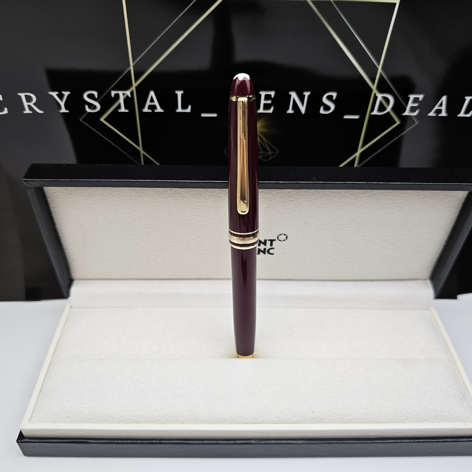 MONTBLANC Meisterstuck Burgundy / Red Classic Gold Coated 164R Ballpoint Pen