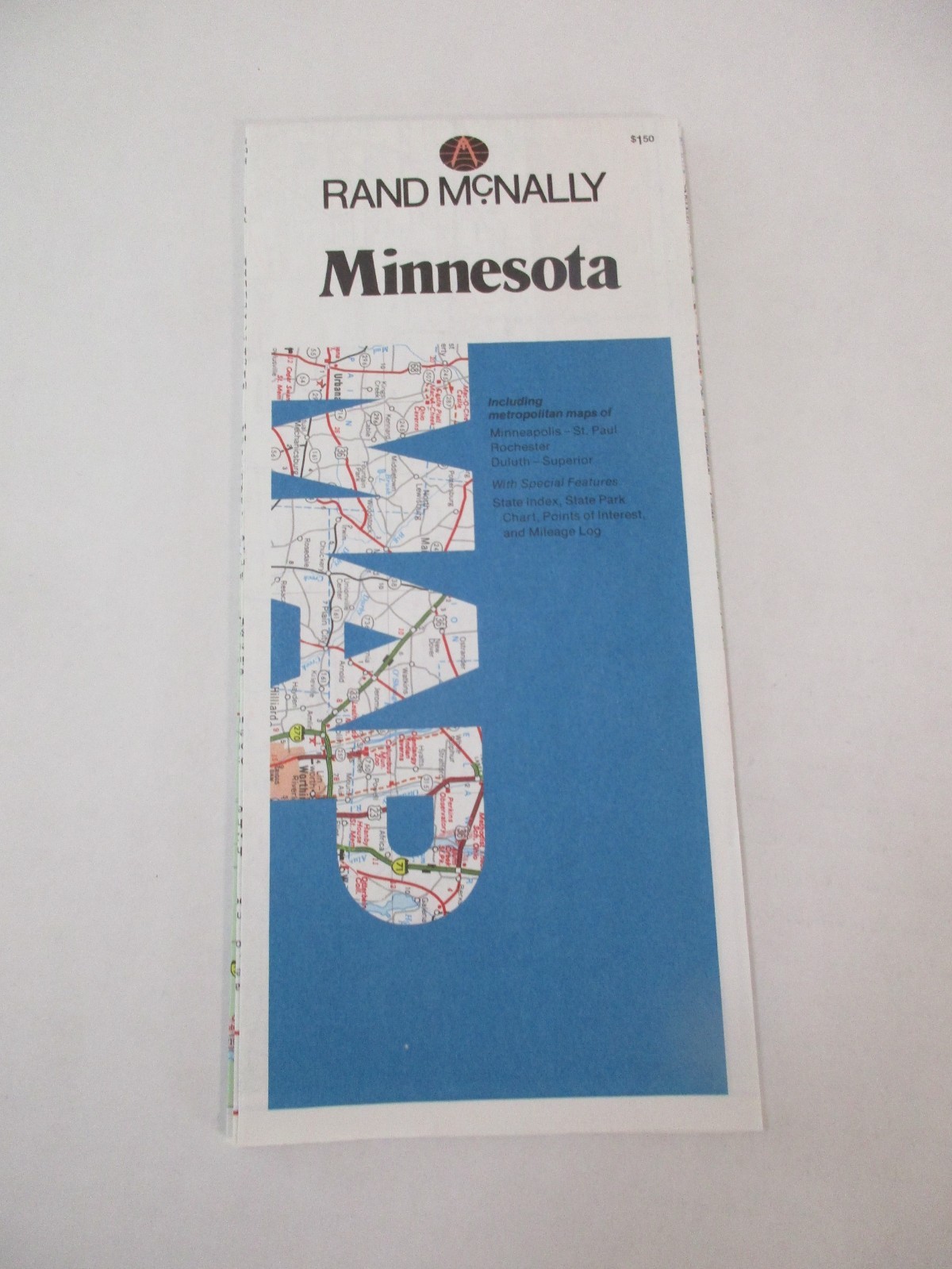 Rand McNally Minnesota State Highway Travel Road Map~HrcRM