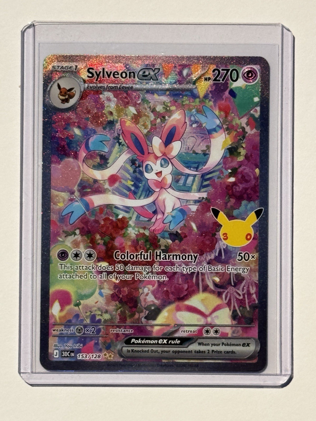 Sylveon Ex Pokemon 30th Celebration Mint Condition 153/128 SIR