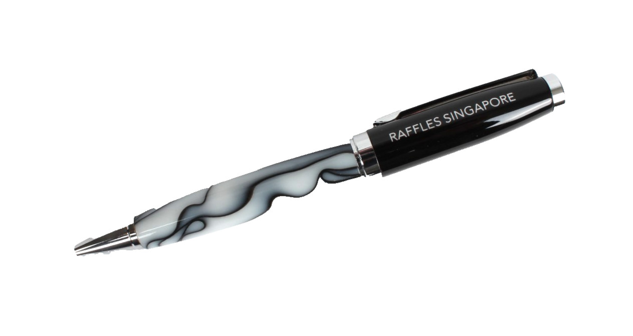 RAFFLES Hotel Singapore Black Ink Twist Ballpoint Pen