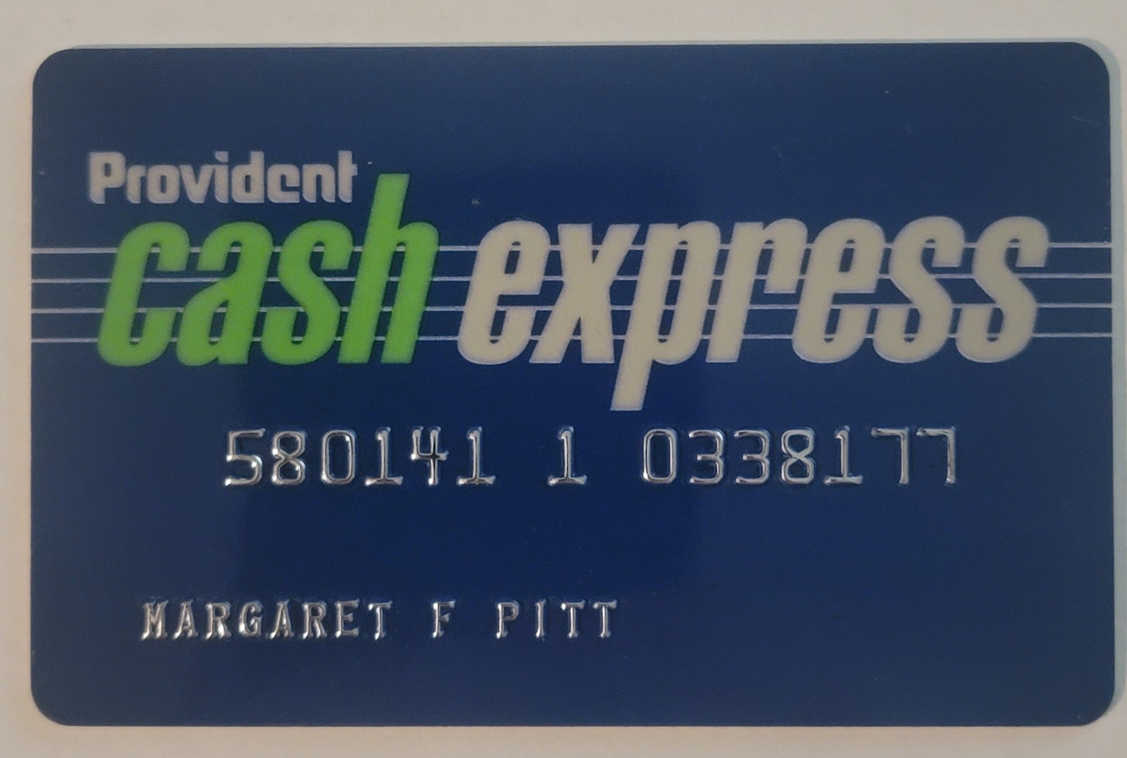 Vintage 1980s - 1990s Provident Bank Cash Express Card, ATM, Debit, Credit