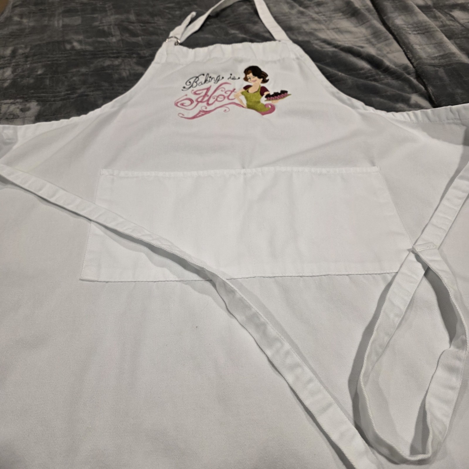 Apron Full White Handmade Embroidery  \