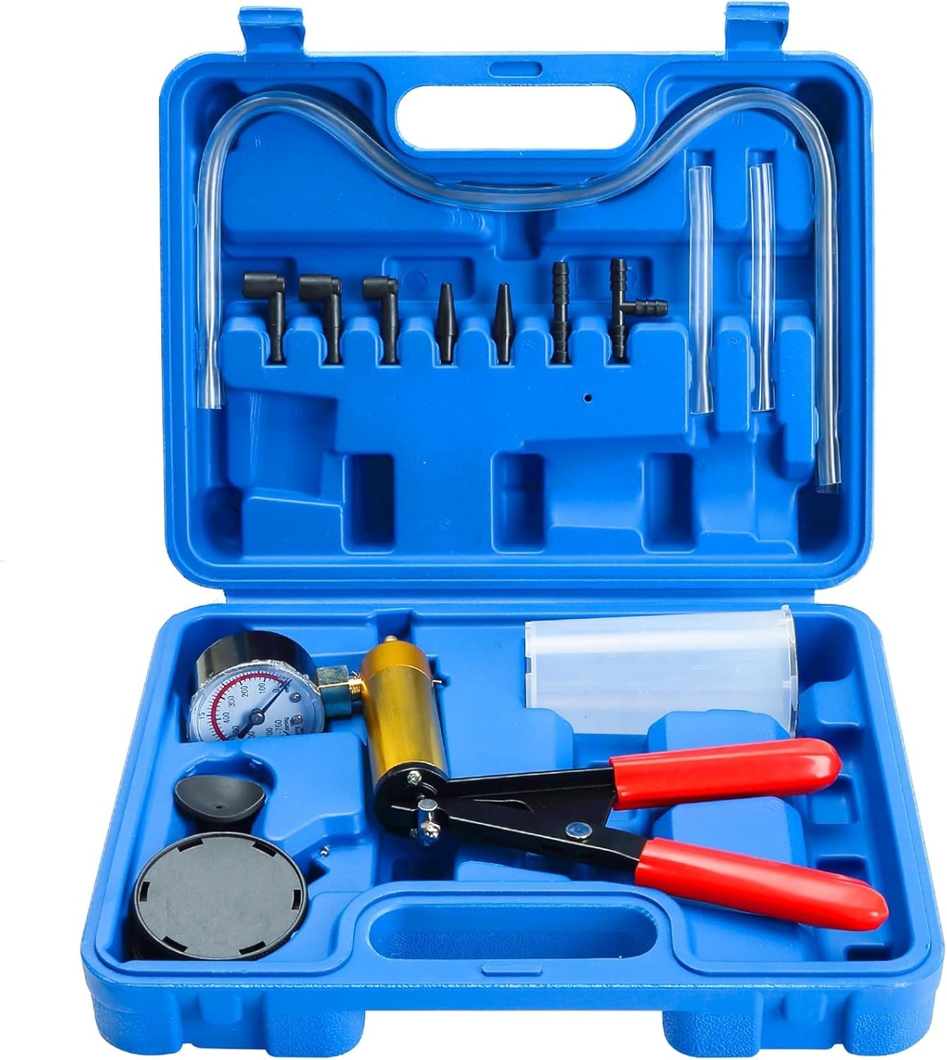 Kit de purga de frenos 2 en 1, kit de purga de líquido de frenos