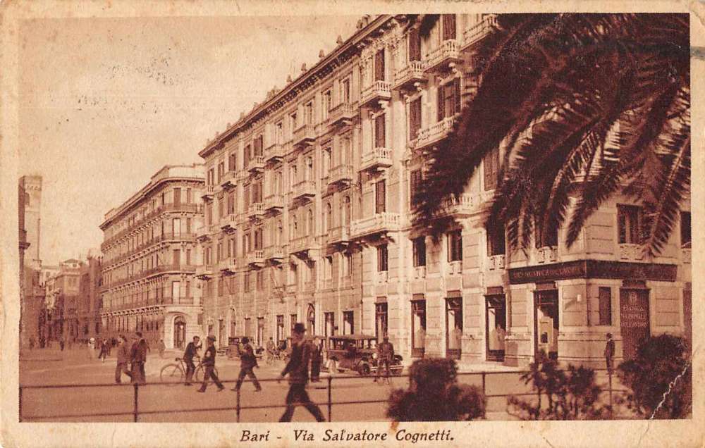 Bari Italy Via Salvatore Cognetti Street Scene Antique Postcard J79374 Bari Italy Via Salvatore Cognetti Street Scene Antique Postcard J79374