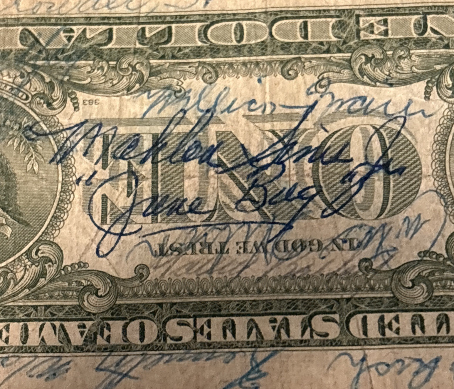 Vietnam War Autographs On 1957A Silver Certificate \