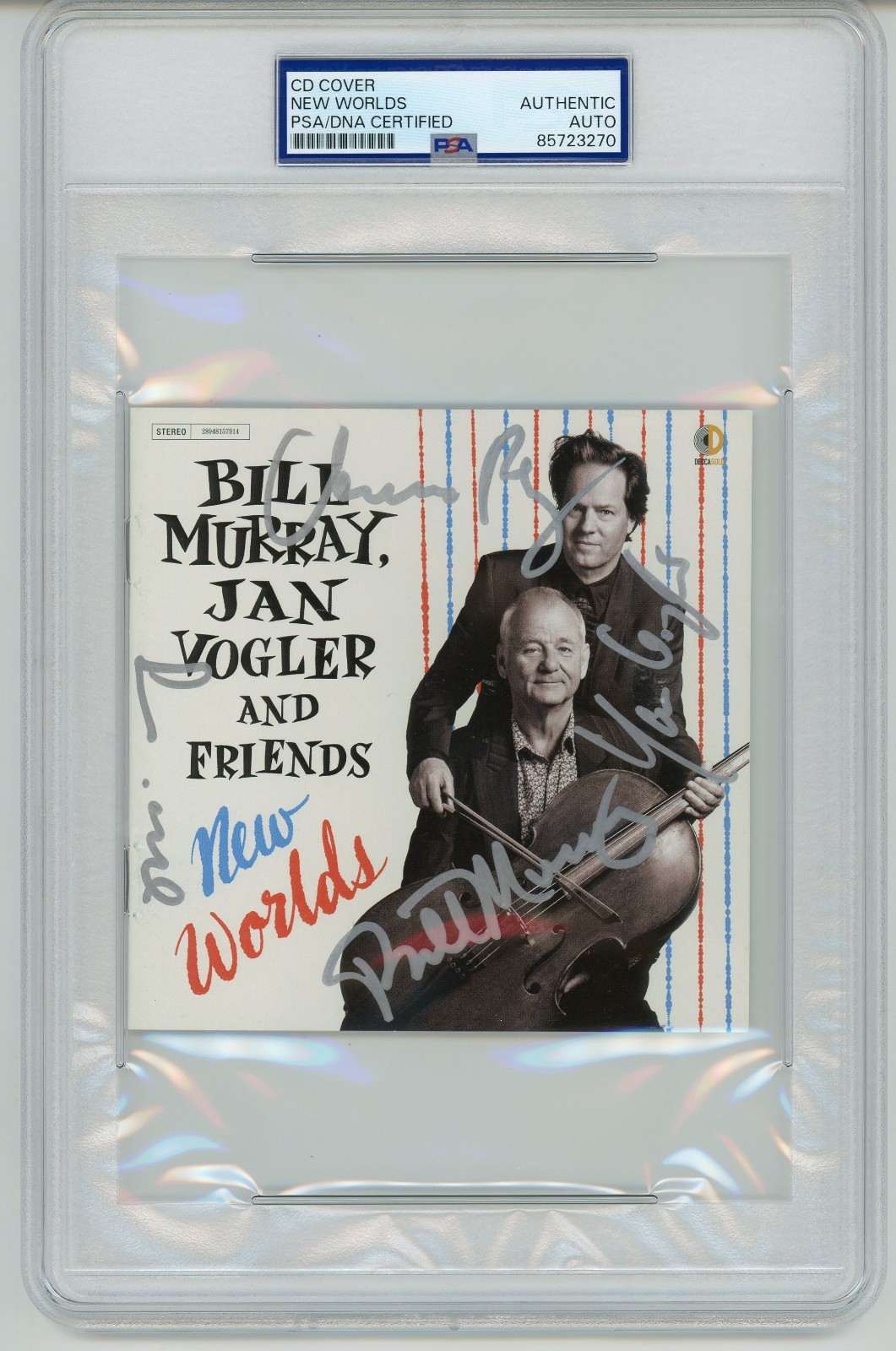 Bill Murray, Jan Volgler and Friends ~ Signed New Worlds CD Cover Auto ~ PSA DNA Bill Murray, Jan Volgler and Friends ~ Signed New Worlds CD Cover Auto ~ PSA DNA