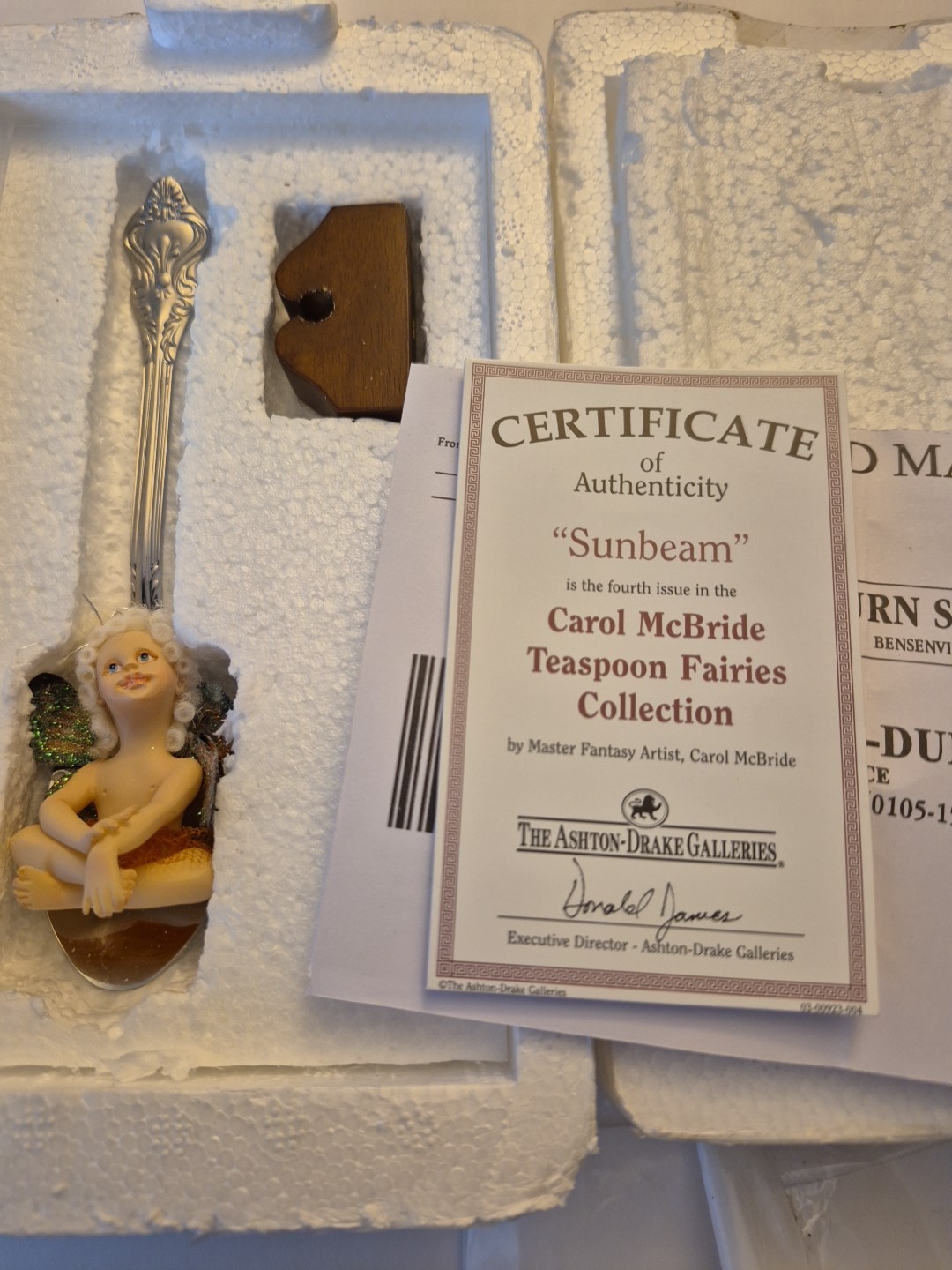 Aston Drake Galleries Carol Mcbrode Teaspoon Fairy Collection.\