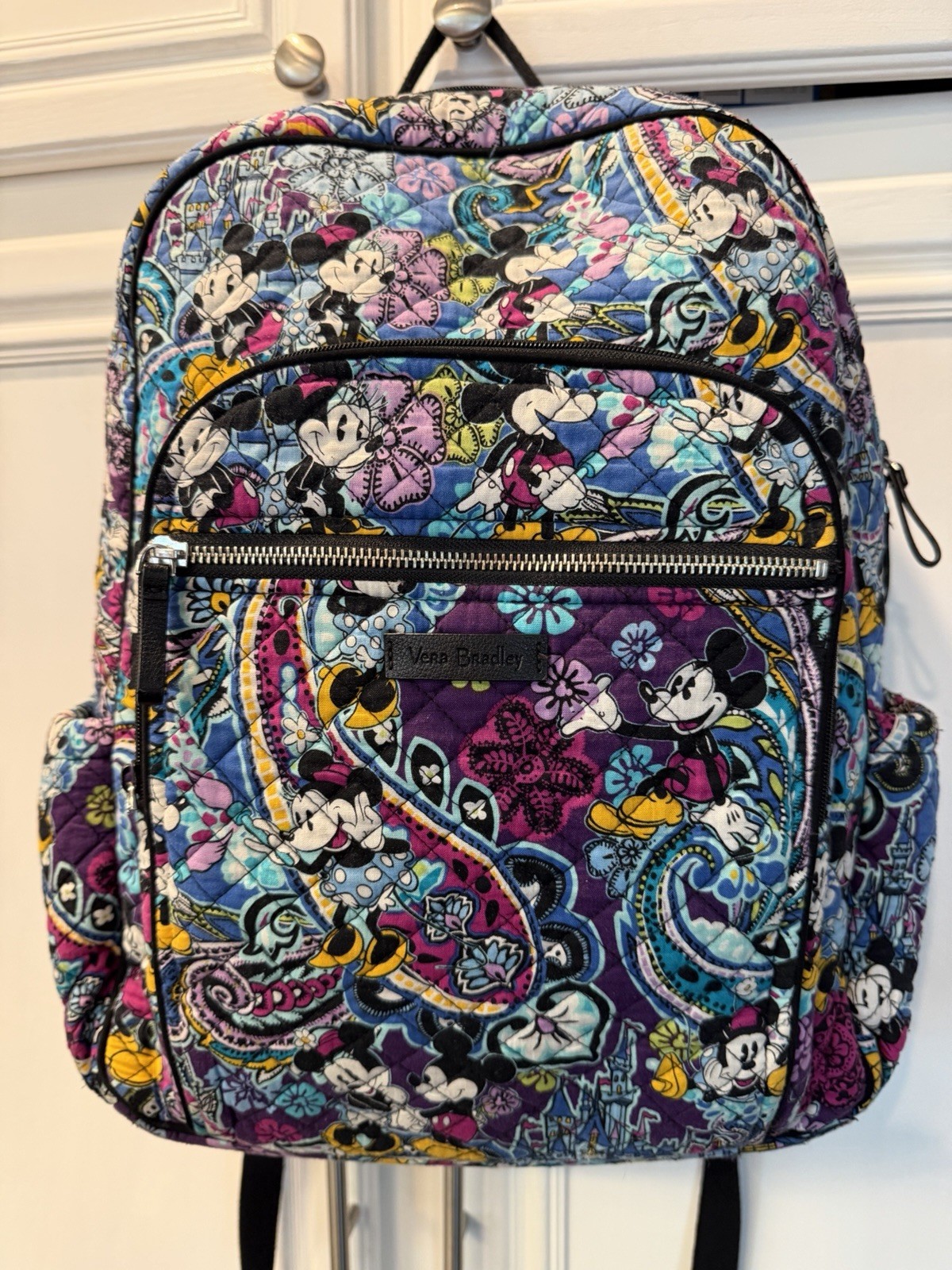 Vera Bradley Disney Mickey\'s Whimsical Paisley 17” Backpack Mickey Mouse Minney Vera Bradley Disney Mickey\'s Whimsical Paisley 17” Backpack Mickey Mouse Minney