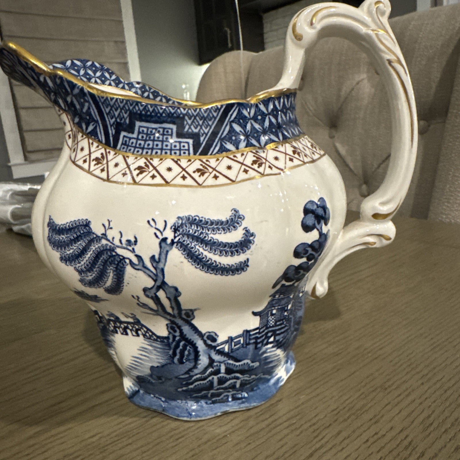 Booths Real Old Willow Blue 28 Oz Pitcher 7459140