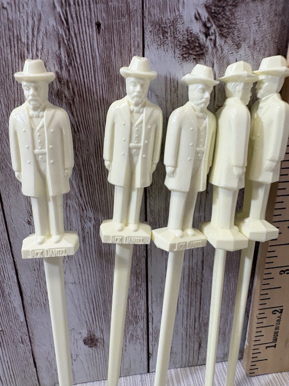 6 VTG JACK DANIELS Whiskey Cocktail Drink Stir Swizzle Sticks Stirrers