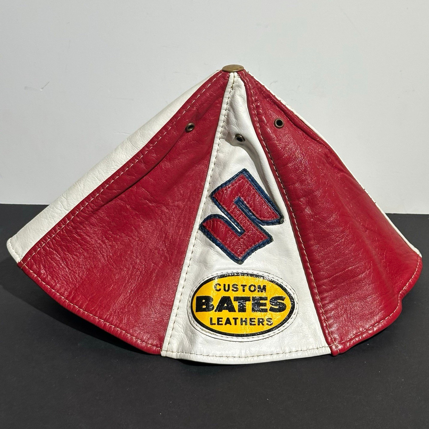 Rare Vintage 1970s Bates Leathers Suzuki Racing Pit Cap Hat - Custom
