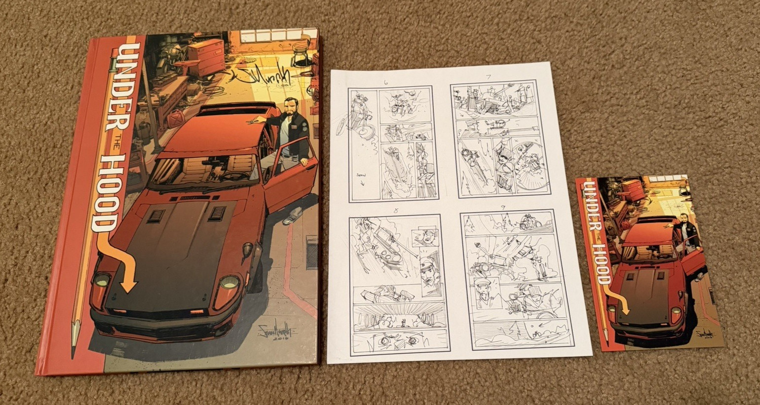 Under The Hood Sean Gordon Murphy Art Book Signed with Prelim Rough Page Layouts Under The Hood Sean Gordon Murphy Art Book Signed with Prelim Rough Page Layouts
