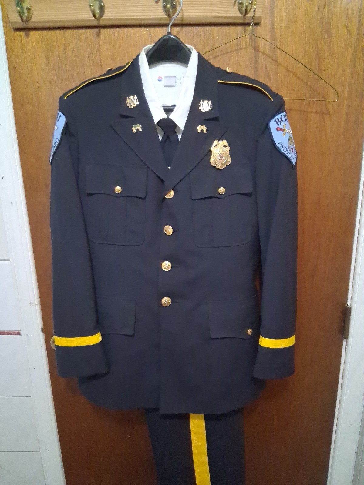 BOUMI TEMPLE (MD) PROVOST  GUARD UNIFORM JACKET W/ CUSTOM PATCH, BADGE AND BRASS