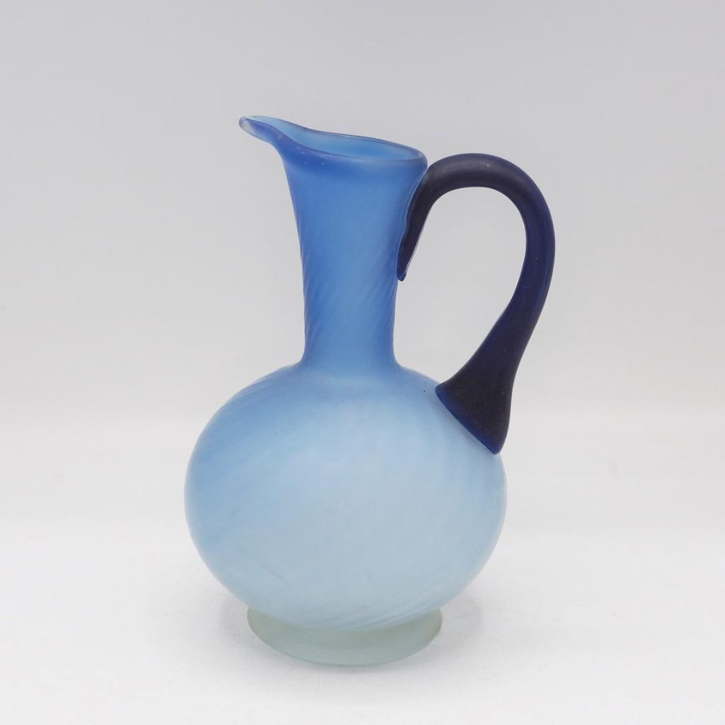 Mid-Century Cobalt Blue Murano Glass Pitcher Vase Mid-Century Cobalt Blue Murano Glass Pitcher Vase
