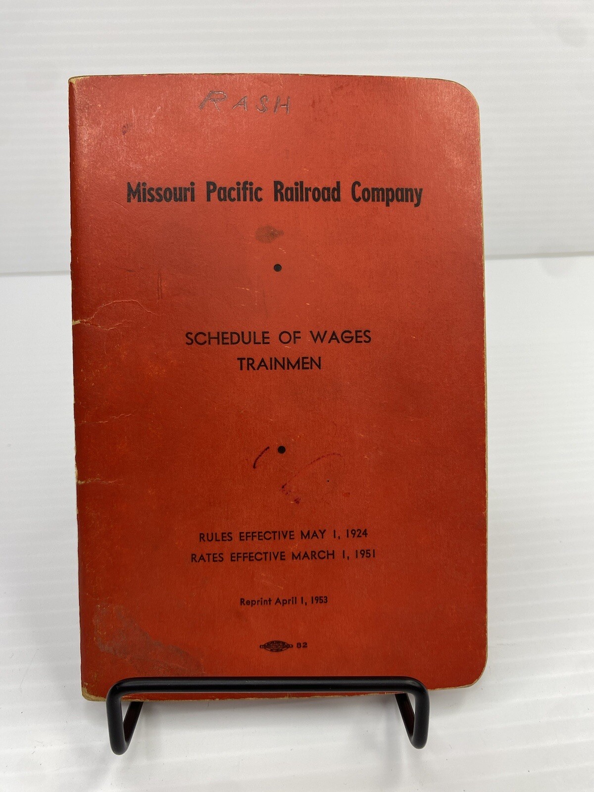 1953 Missouri Pacific Railroad Company Schedule of Wages Trainmen Agreement RR