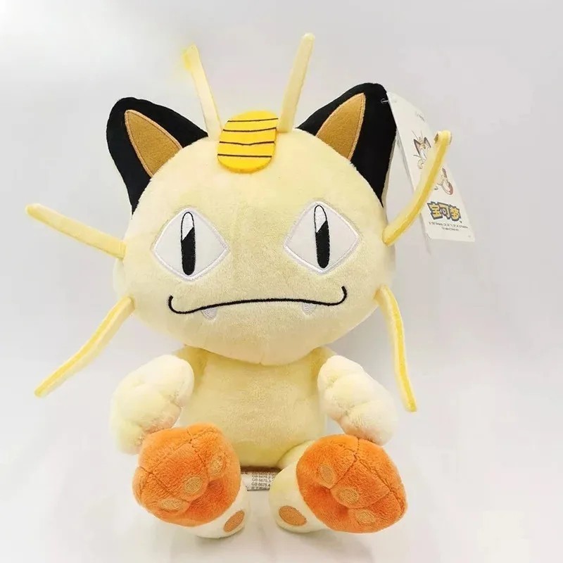 New Meowth Tomy Plush Stuffed Toy Nintendo Anime Cat Team Rocket Plushie
