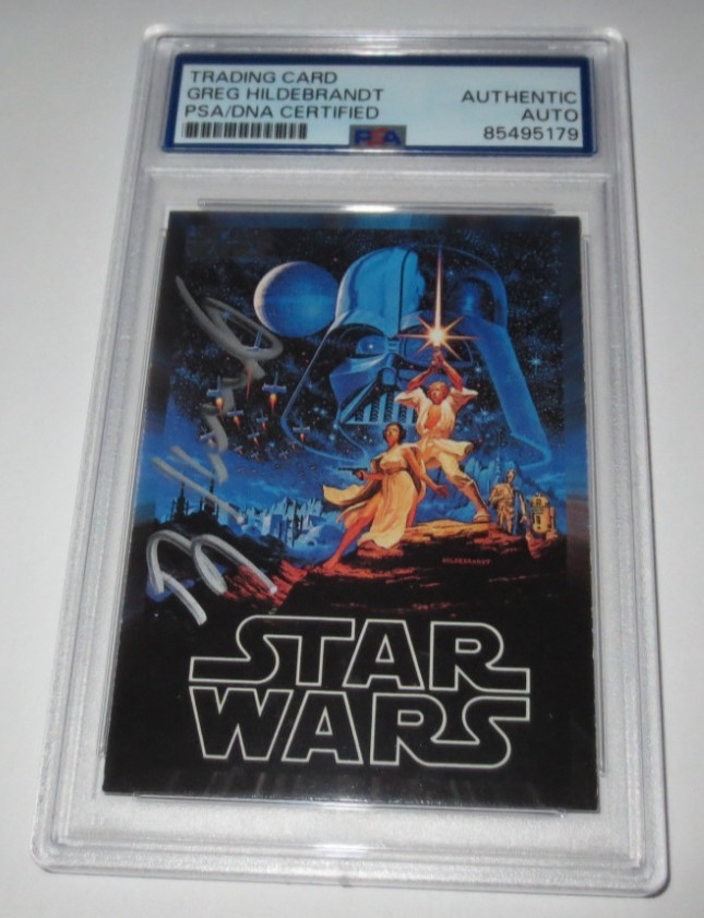 Greg Hildebrandt Star Wars fantasy artist signed autographed PSA authentic card